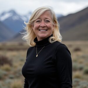 Headshot GOOD black turtleneck sweater with mountains (1)