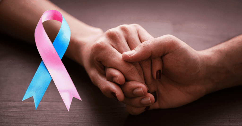 Supporting hands during Pregnancy & Infant Loss Awareness Month